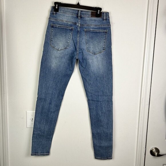 Arne Women's Cotton Stretch Medium Wash Blue Denim Skinny Ankle Jeans Size 30 - Picture 6 of 10